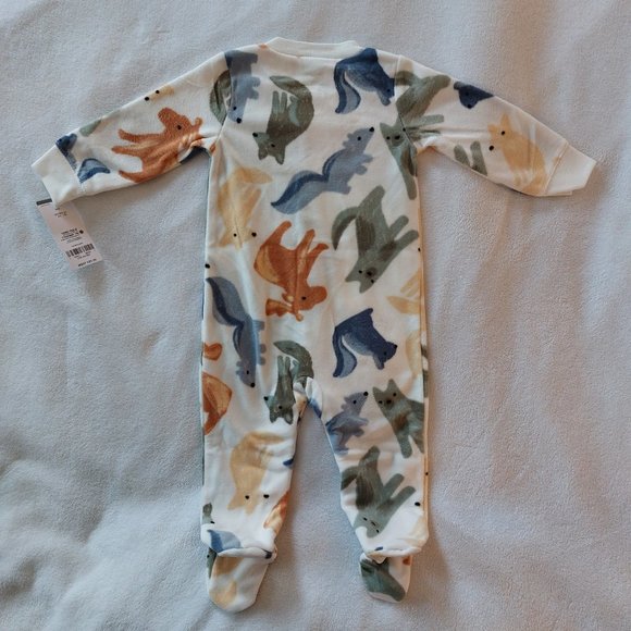 Carter's Forest Animals Fleece Sleep & Play, 9M - Picture 2 of 9